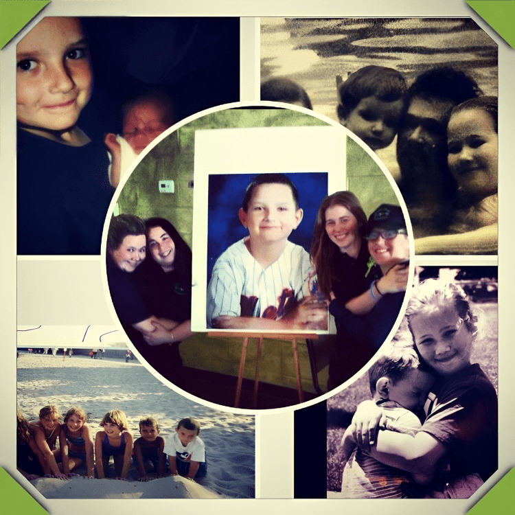 Nostalgic family and childhood snapshots